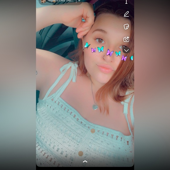 American Eagle cream crochet sweater tank top - Picture 5 of 6